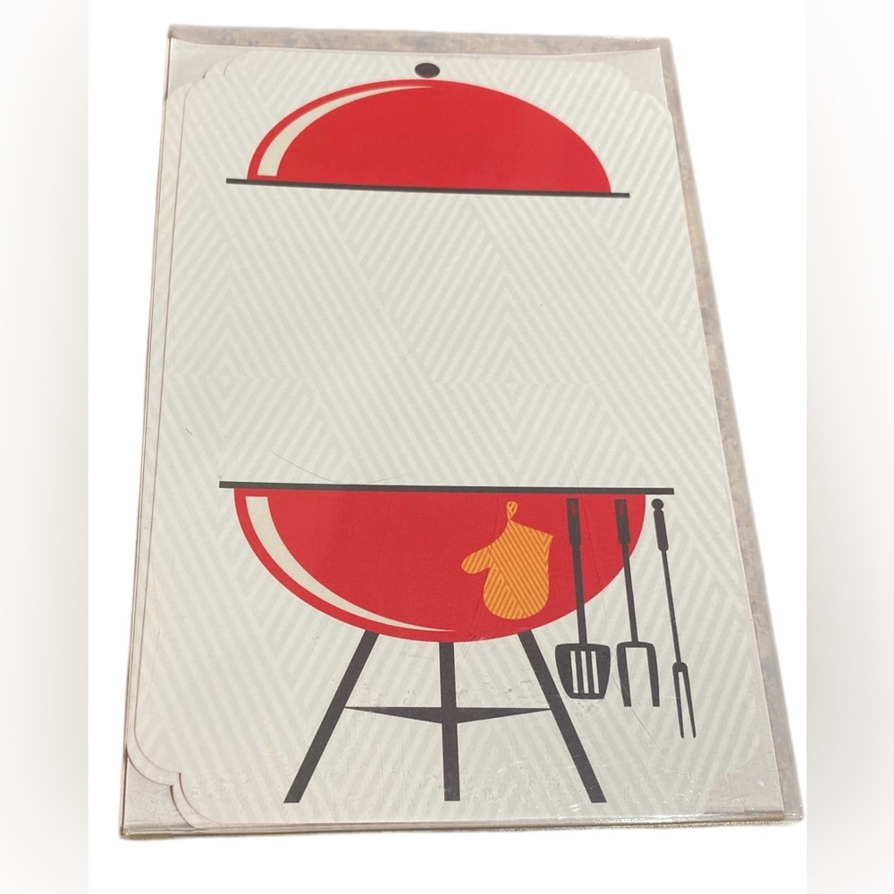 3/$18 Rosanne Beck Die Cut Blank Invitations- BBQ Theme- 17 Total